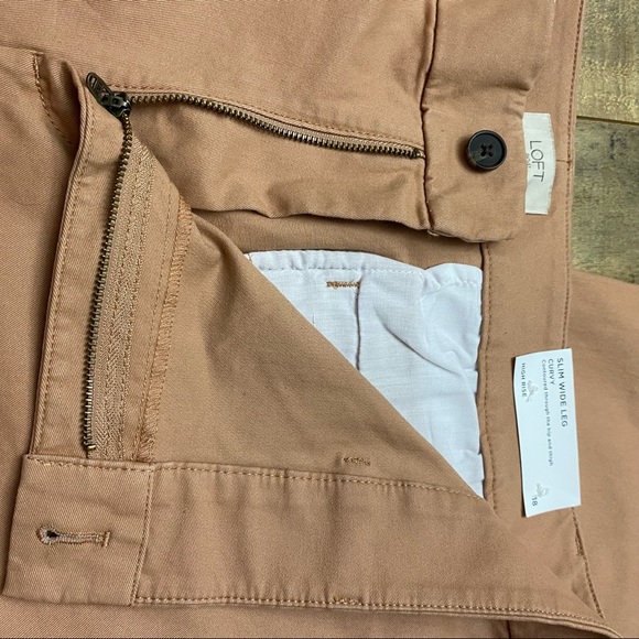 Loft curvy high rise slim wide leg Pant size 18 - Picture 6 of 16